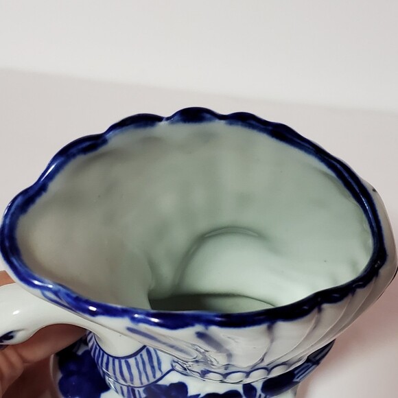 Swan Vase / Planter Blue and White Bird Vintage - Picture 6 of 10